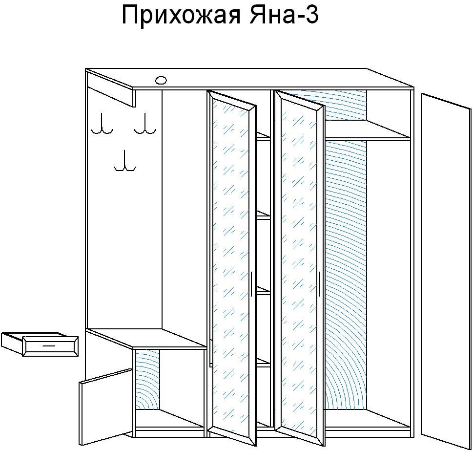 Модульная прихожая Яна 3